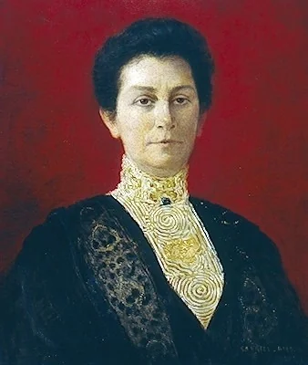 Portrait of Mrs. Eleonora Schmidt da Silveira Cintra, detail