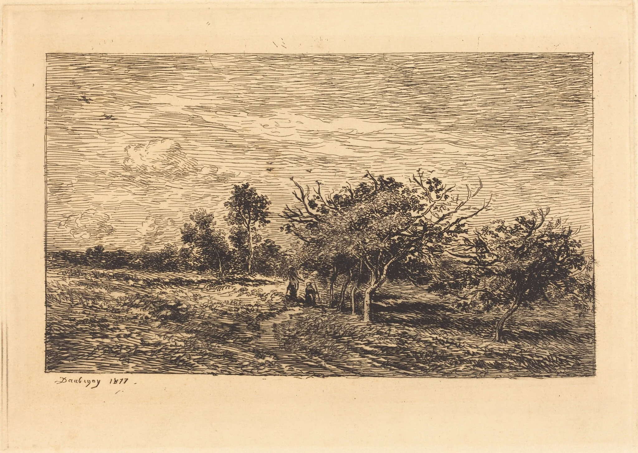Apple Trees in Auvers (Pommiers a Auvers), detail