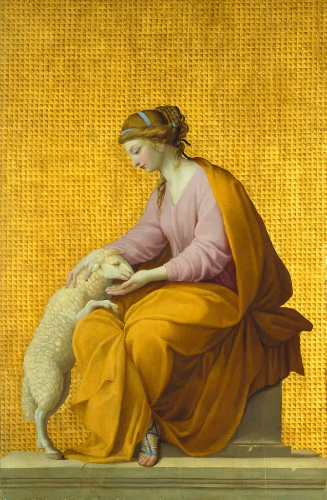 Meekness (Douceur or Mansuétude), by Eustache Le Sueur, oil, 1650