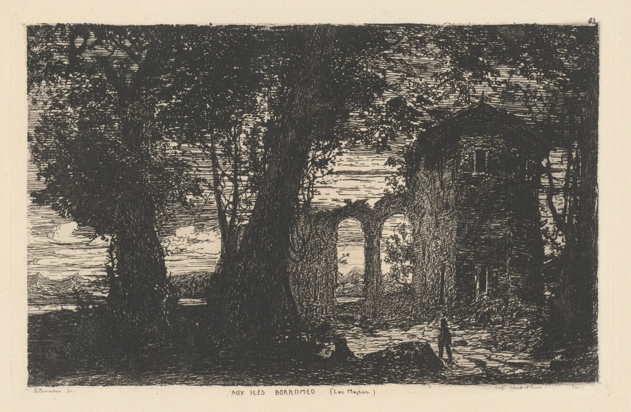 Aux Iles Borromeo [Lago maggiore] (On the Borromean Islands [Lago Maggiore]), detail
