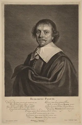 Franciscus Plante, by Jonas Suyderhoff, ink, 1647