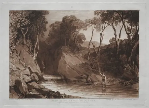 Liber Studiorum:  Near Blain Athol, Scotland, by Joseph Mallord William Turner, 1823