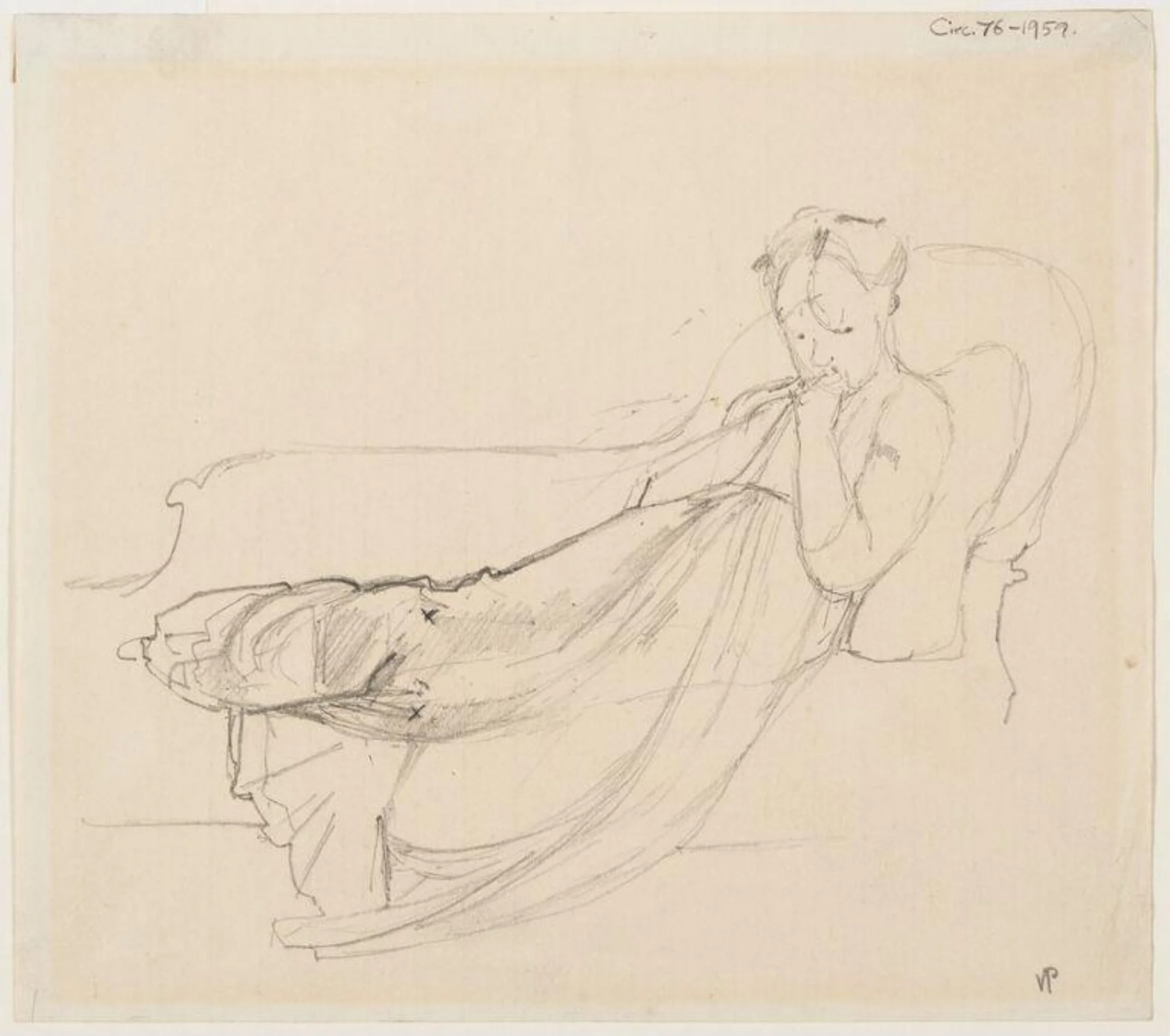 'Woman on Sofa', detail
