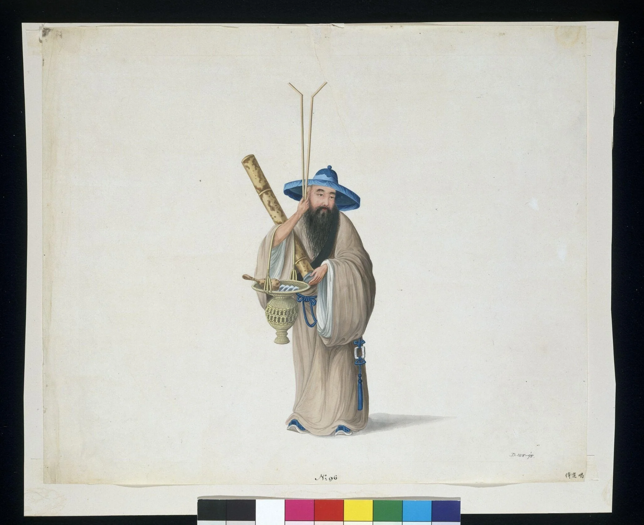 An Itinerant Daoist Priest, detail