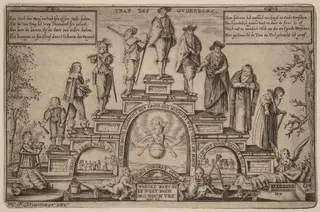 The Steps of Age (Trap des Ouderdoms), by Hendrik Frans Diamaer, ink, 1725