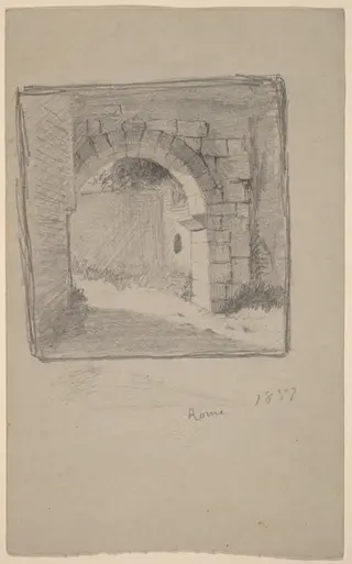 Rome, by Elihu Vedder, graphite, 1857