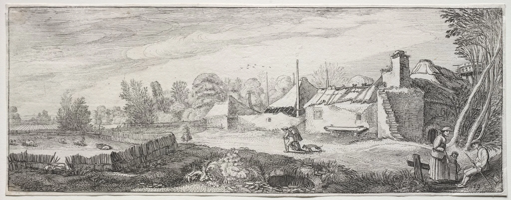 Some Pleasing Landscapes and Ruins of Ancient Monuments: Dilapidated Farm, detail