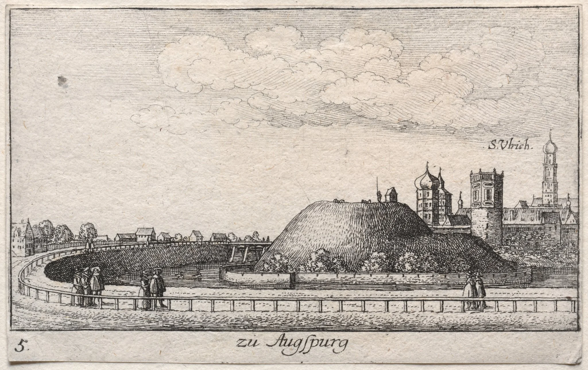 Amoenissimae aliquot locorvm...: Plate 5, Augsburg, detail
