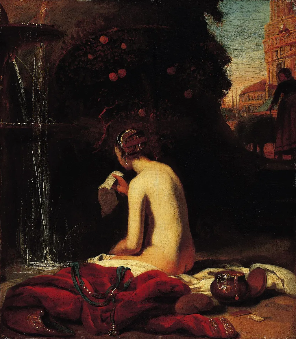 Bathsheba, by Cornelis Bisschop, oil, 1660