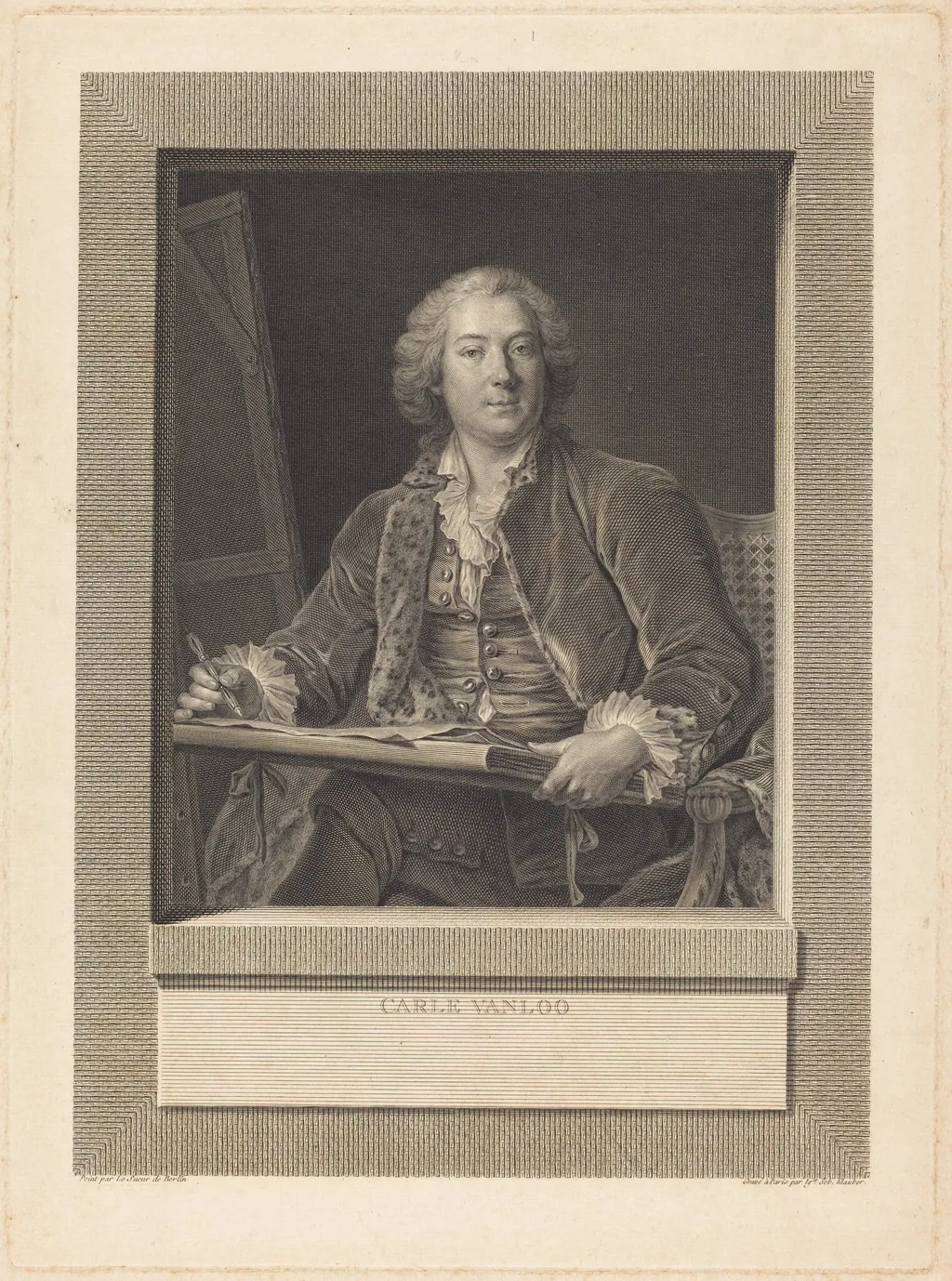 Carle Vanloo, by Ignaz Sebastian Klauber, ink, 1785