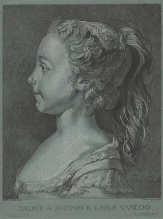 Marie-Rosalie Vanloo, by Louis-Marin Bonnet, chalk, 1764