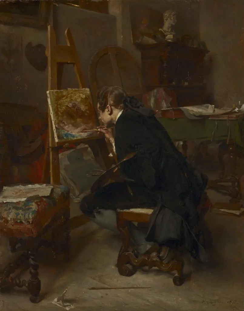 A Painter, by Jean Louis Ernest Meissonier, unspecified, 1855