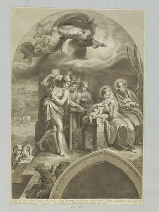 Adoration of the Shepherds, by Gaetano Gandolfi, 1750