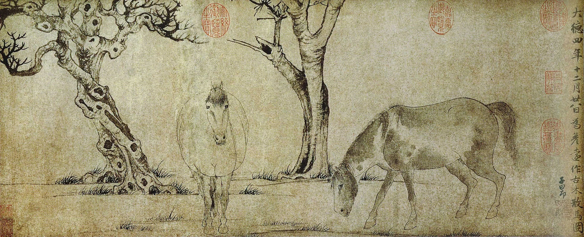 Horses and Trees, detail