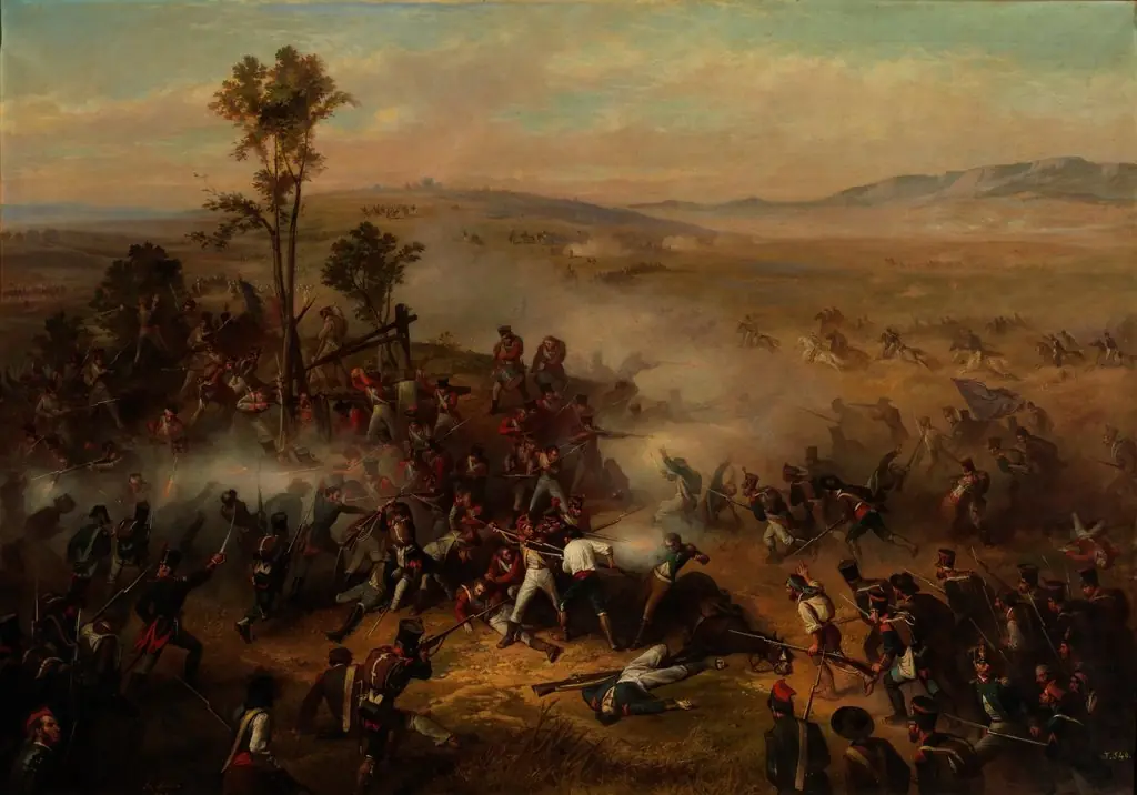 Episodio de la batalla de Bailén, by Ricardo Balaca, oil, 1864