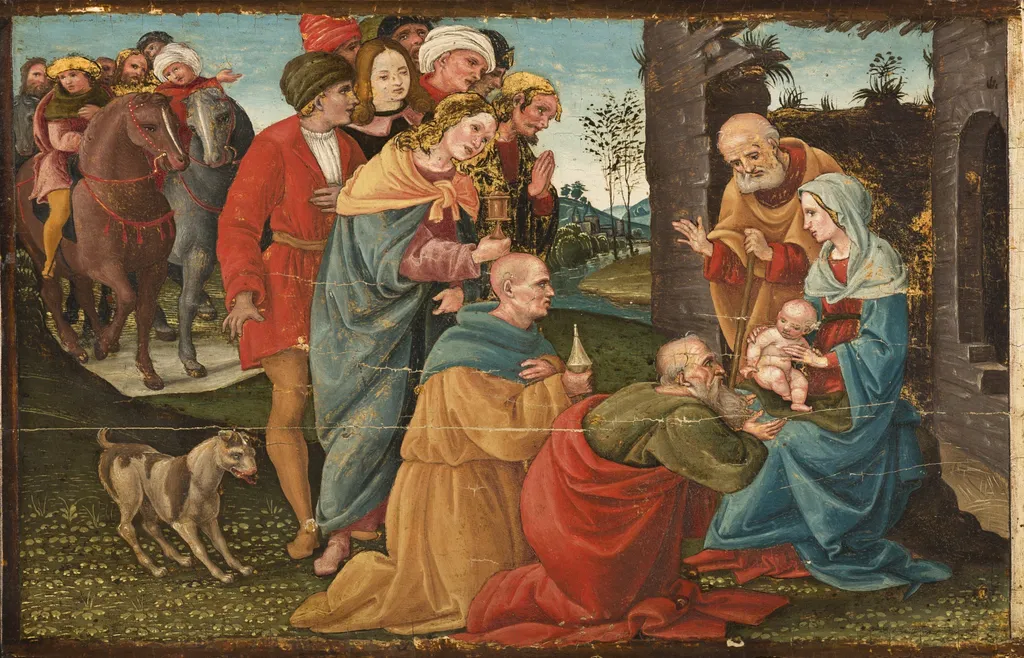 The Adoration of the Magi, by Bartolomeo di Giovanni, unspecified, 1490