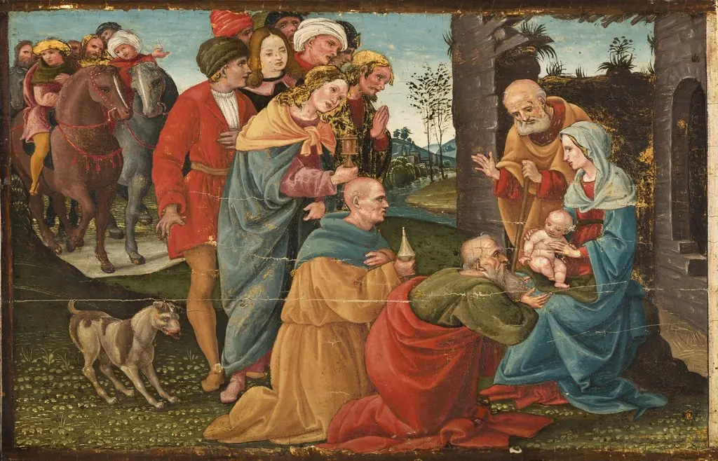 The Adoration of the Magi, by Bartolomeo di Giovanni, unspecified, 1490