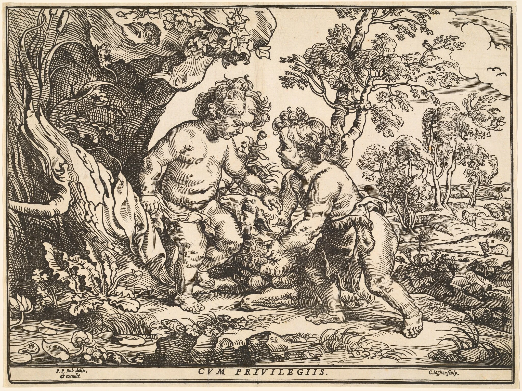 The Infant Christ and Saint John Playing with the Lamb, detail