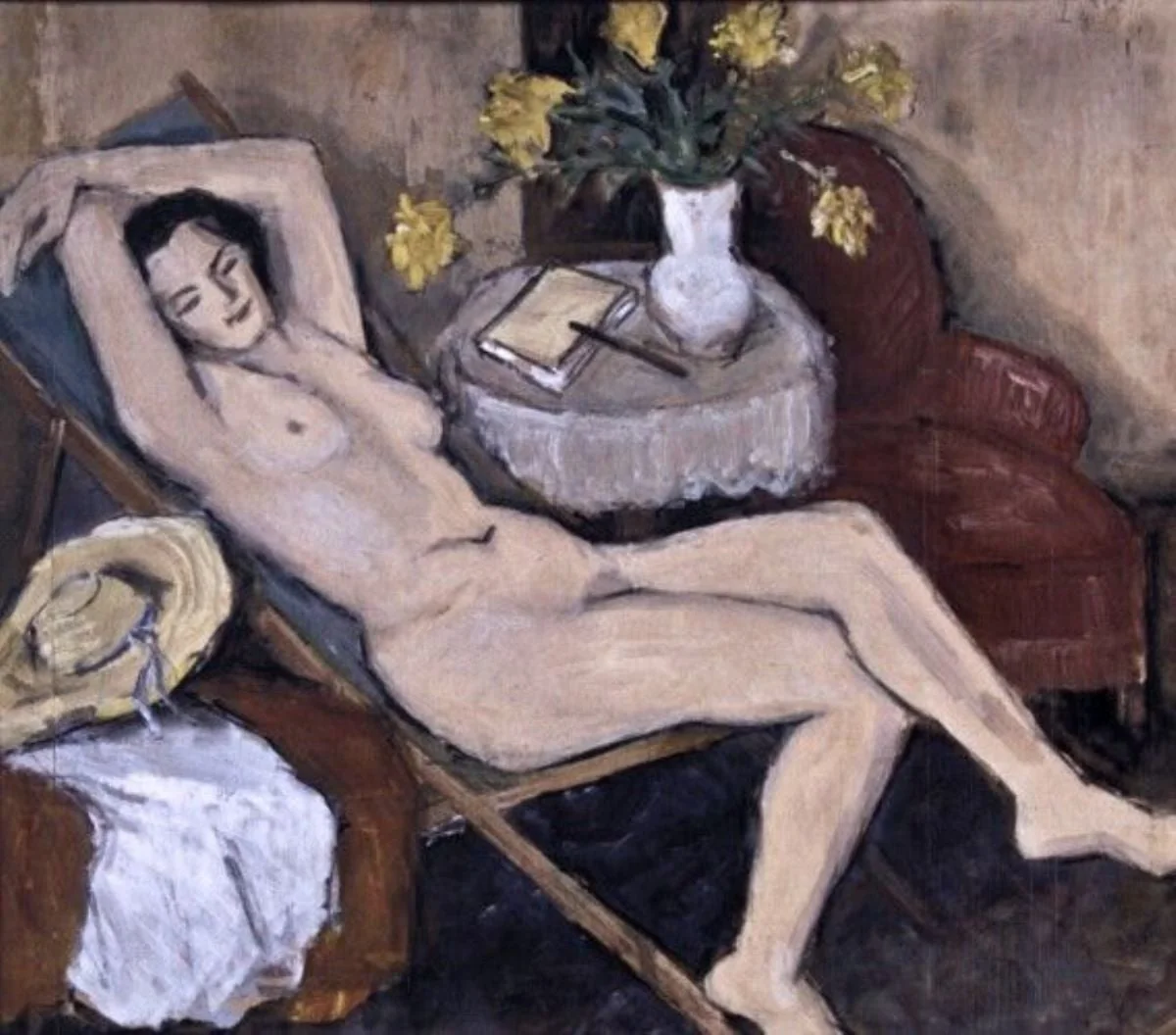 Nud pe chaise-longue, detail