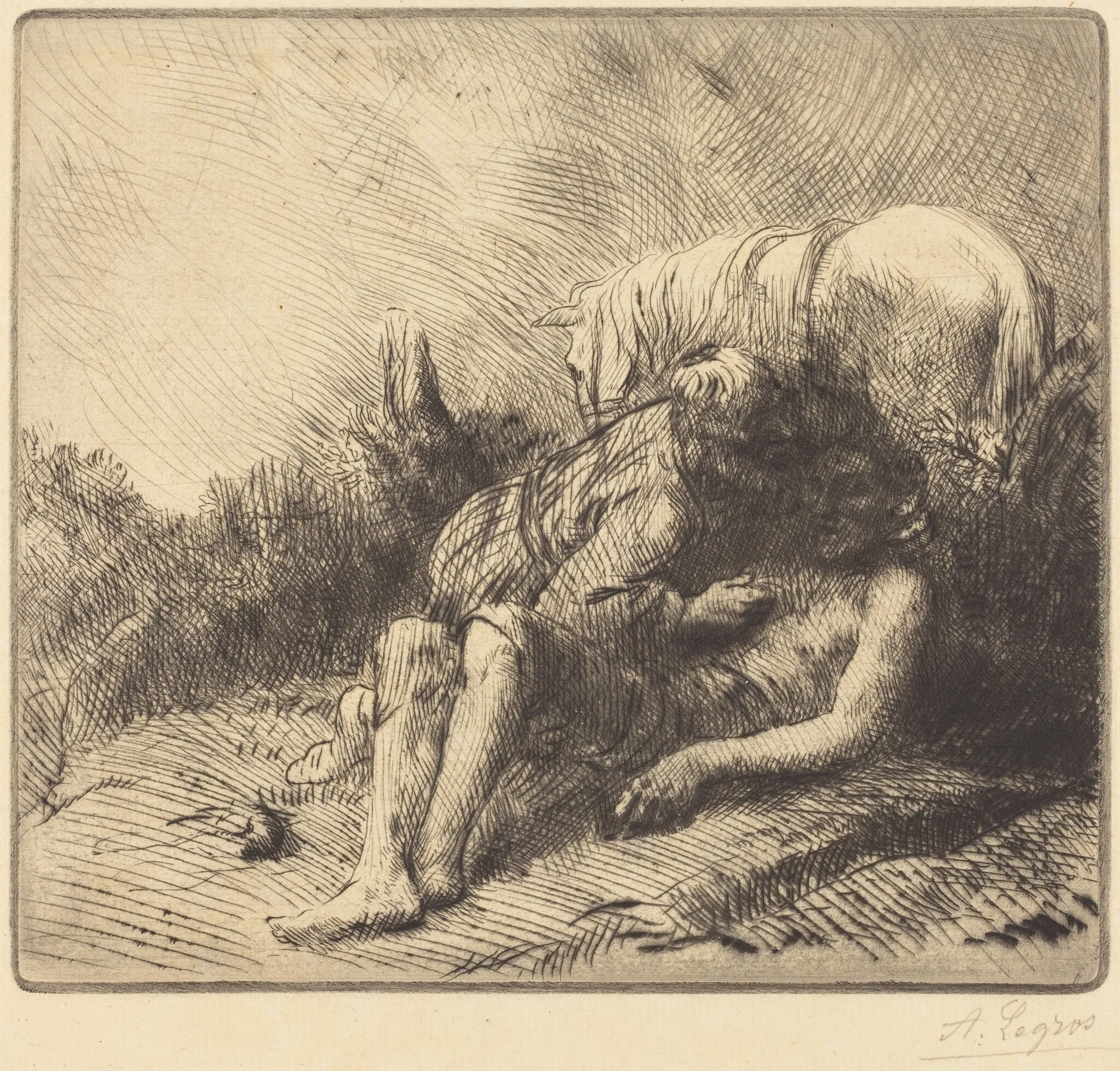 The Good Samaritan (Le bon samaritain), detail