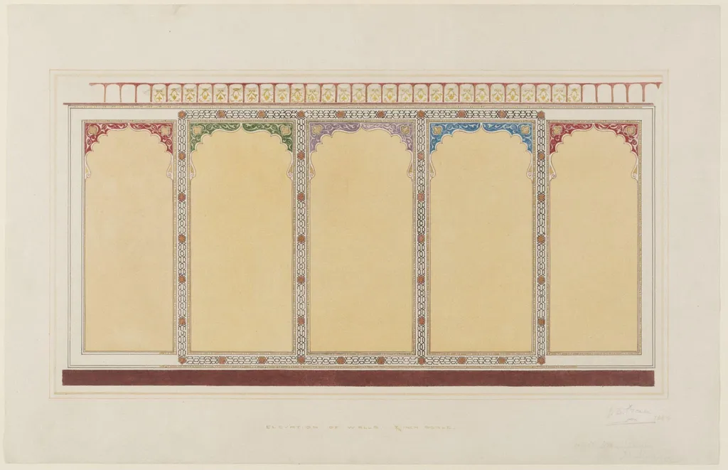 Drawing room at the Royal Pavilion, Brighton, by John Dibblee Crace, 1891