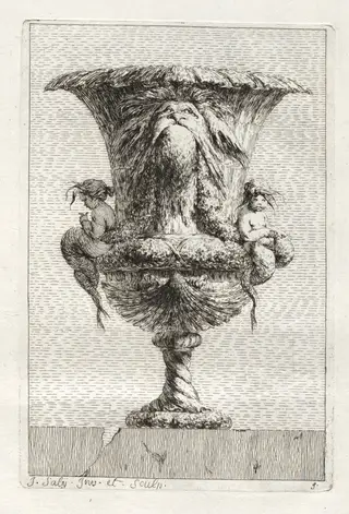 Suite of Vases:  Plate 9, by Jacques François Saly, 1746