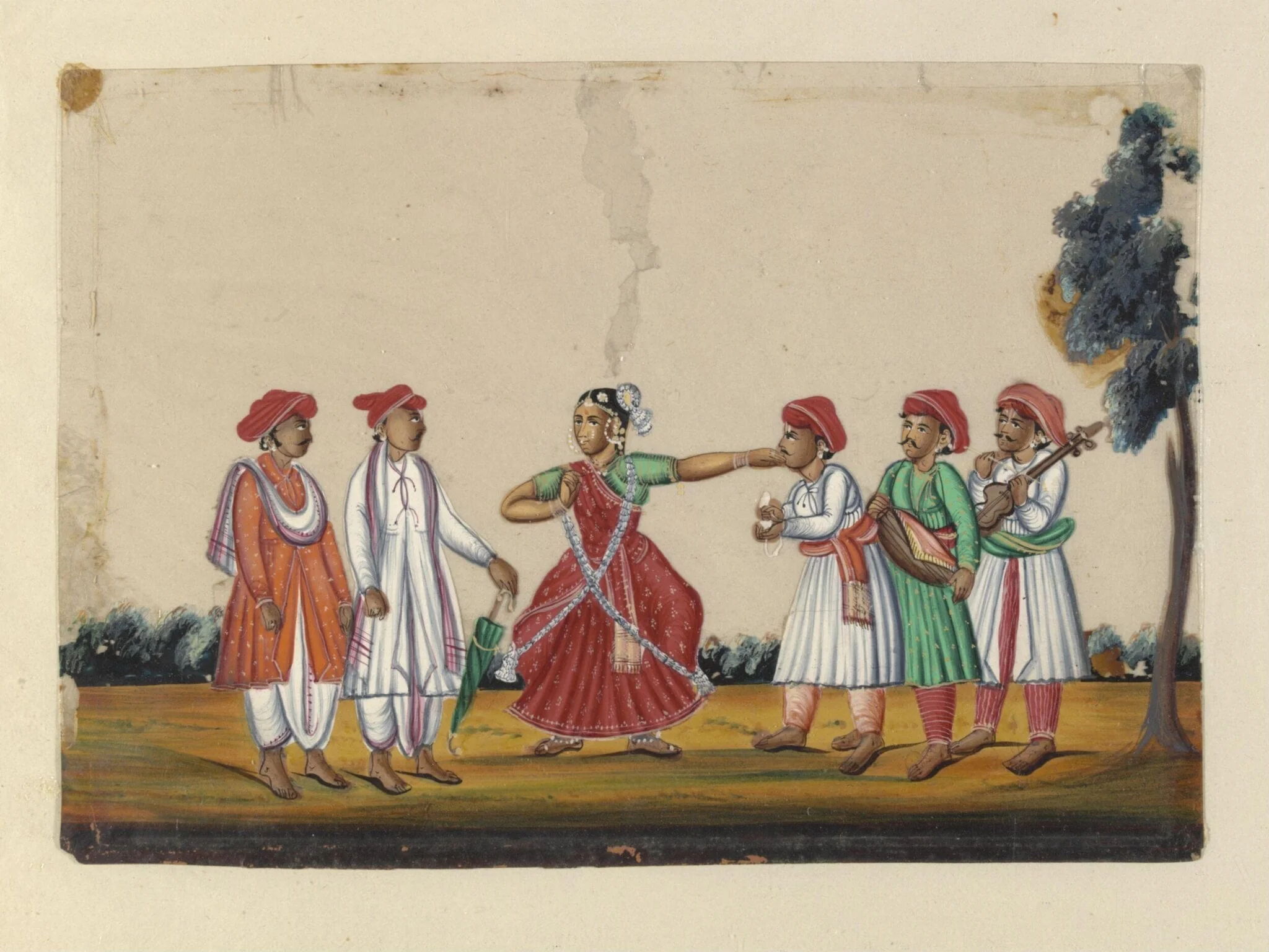 A dancing-girl with musicians, detail