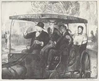 Sunday 1897, by George Bellows, ink, 1921
