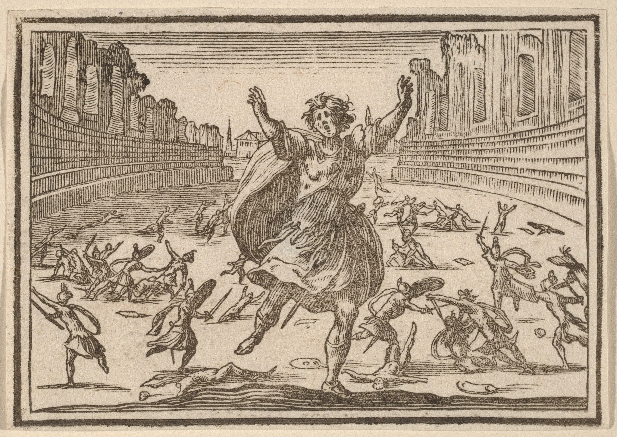 Skirmish in a Roman Circus, detail