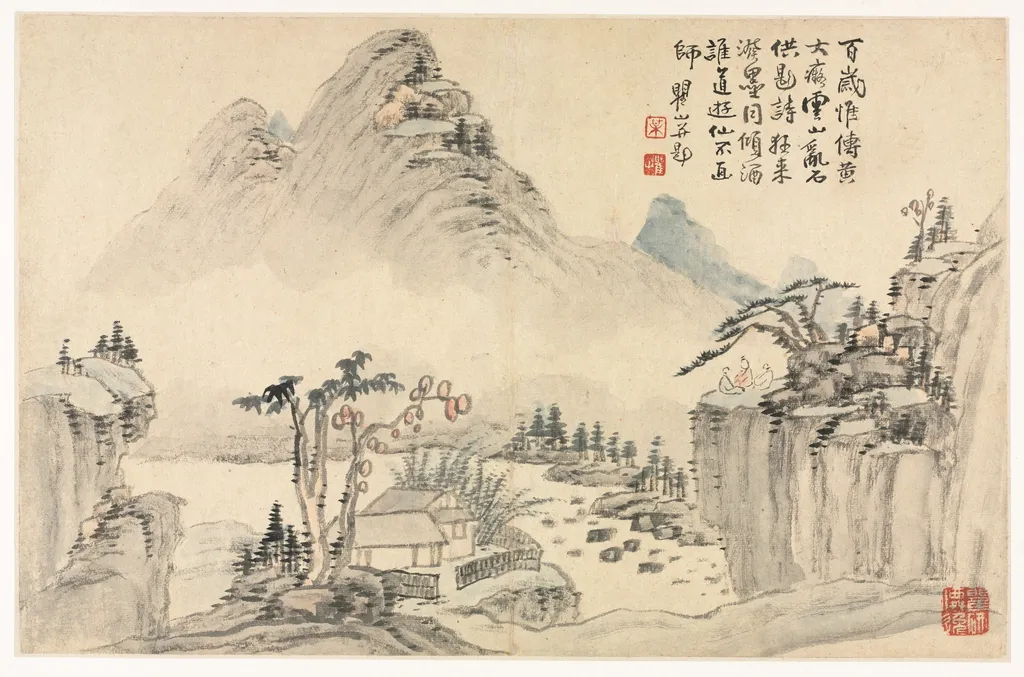 Landscapes in Various Styles after Old Masters, by Mei Qing, unspecified, 1696