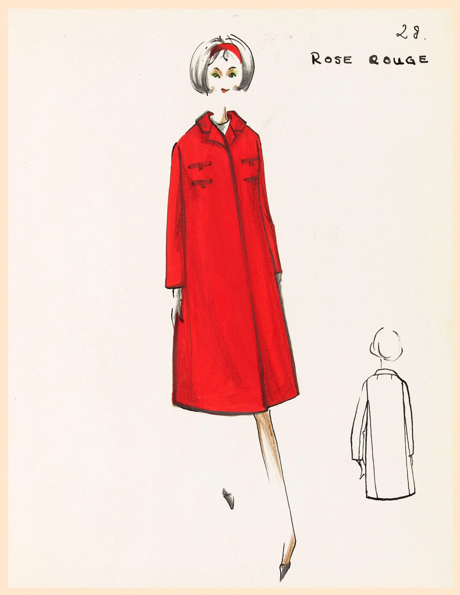 Rose rouge, detail