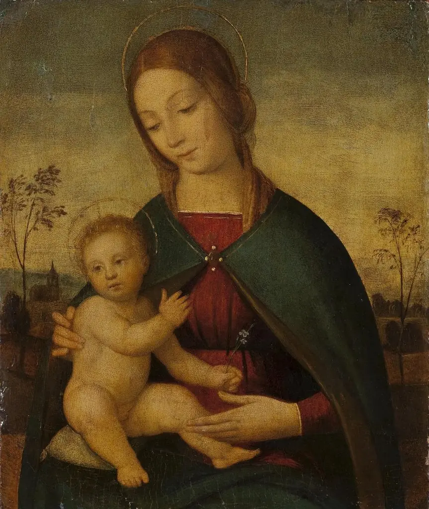 Madonna and Child, by Timoteo Viti, oil, 1494