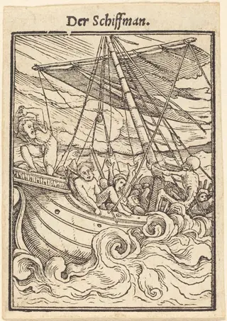 Der Schiffman (The Sailor), by Hans Lützelburger, ink, 1526