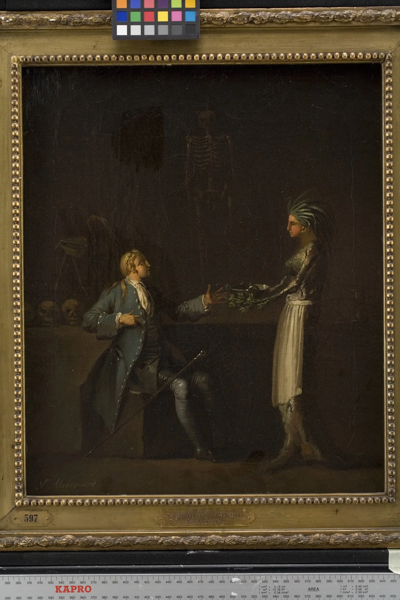 The Doctor´s Wife Reveals her Husband´s Intention of Anatomising Niels Klim, detail