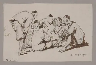 A group of six Chinese figures, by George Chinnery, 12