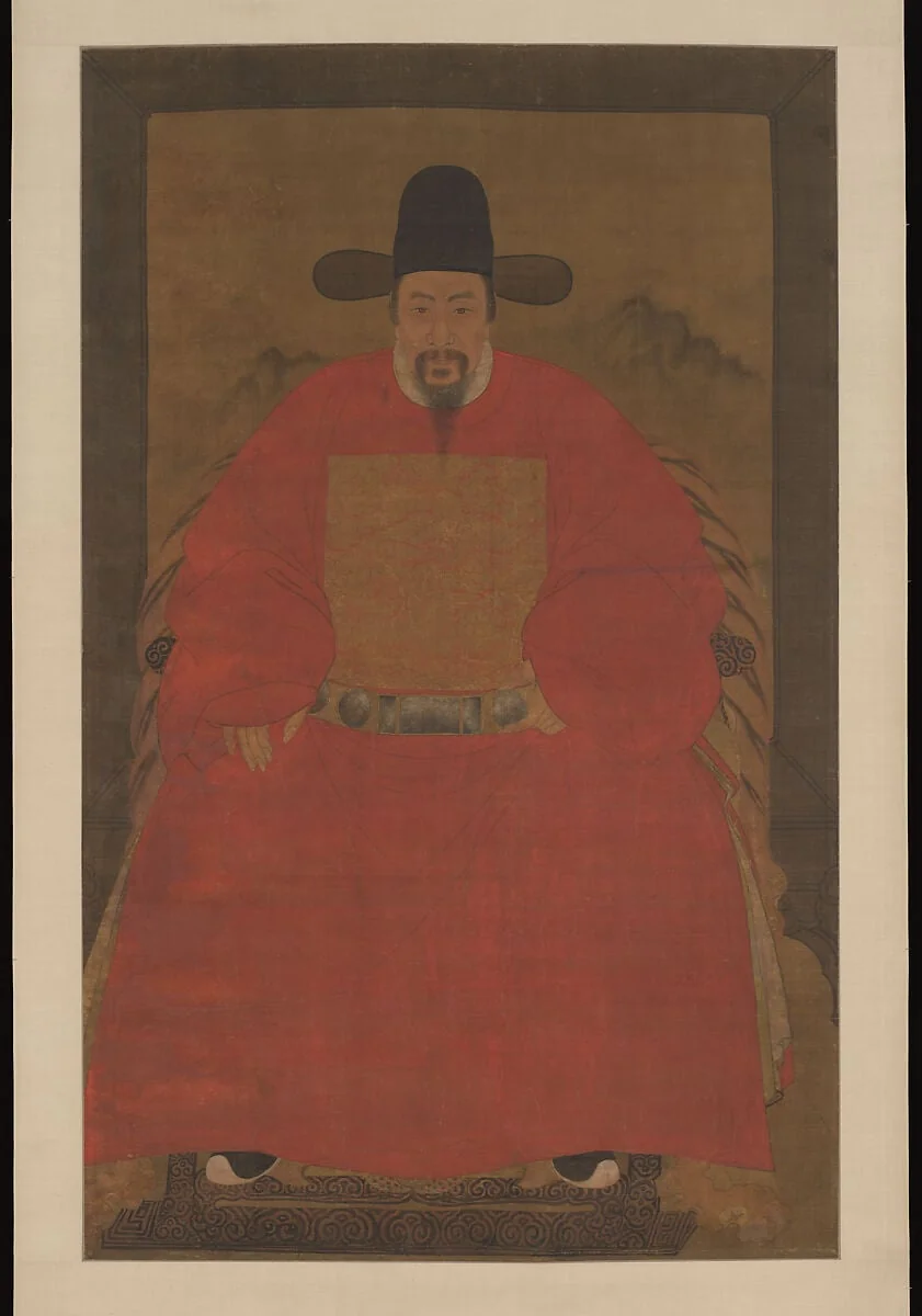 明 佚名 人物肖像 圖 鏡面|Portrait of a Gentleman, detail