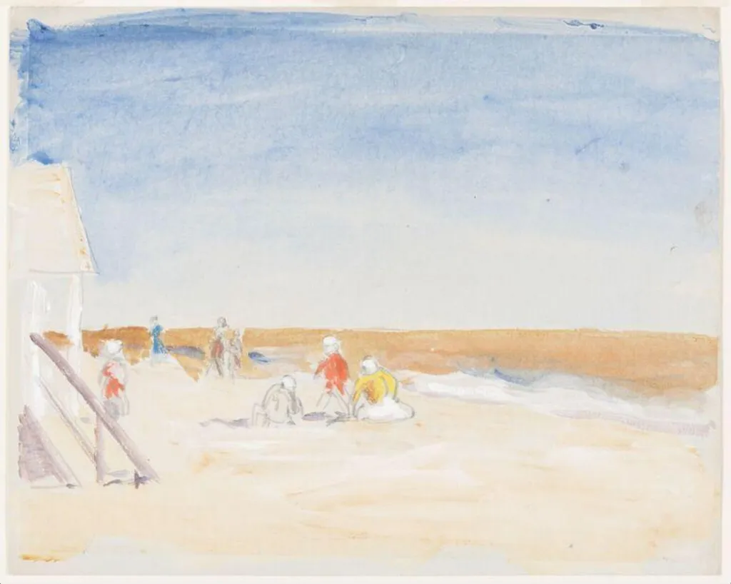 Norfolk beach scene, by Robert Graham Dryden Alexander, watercolor, 1900