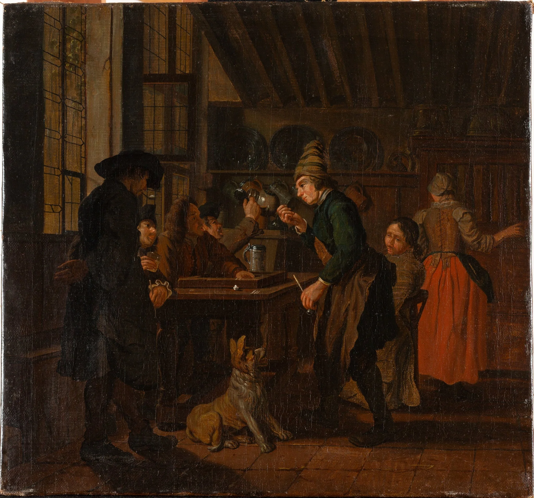 Tricktrack-Spieler, detail