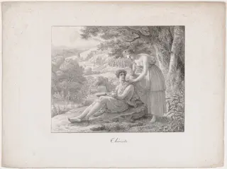Théocrite (Theorcritus), by Louis Hersent, ink, 1818