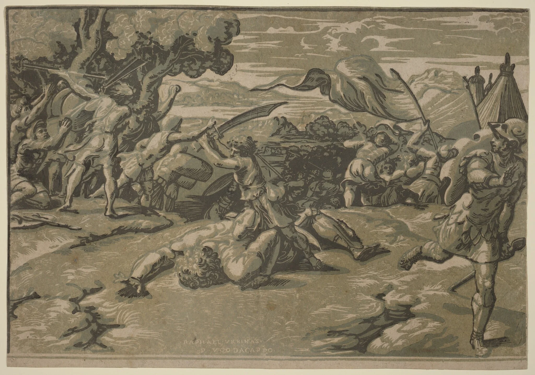 David Slaying Goliath, detail