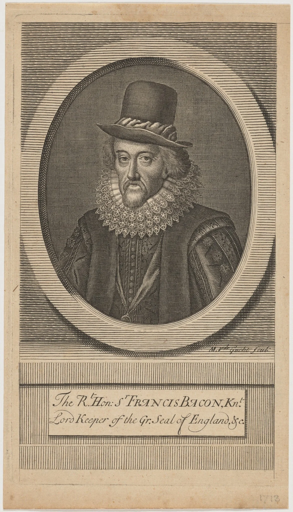 The Right Honorable Sir Francis Bacon, Knight, detail