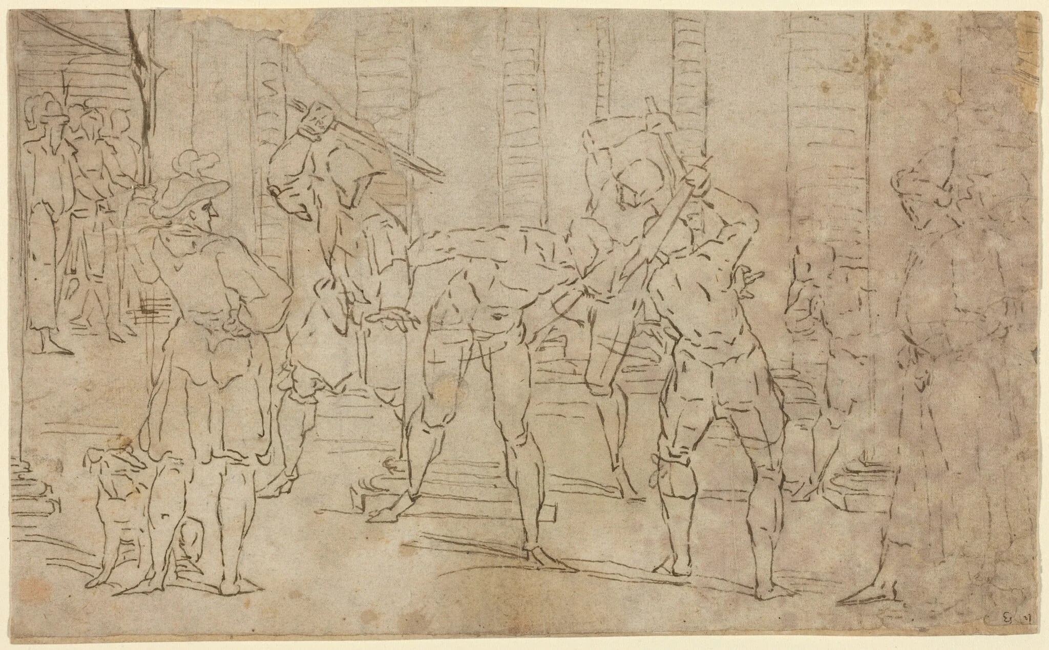Flagellation of Christ, detail