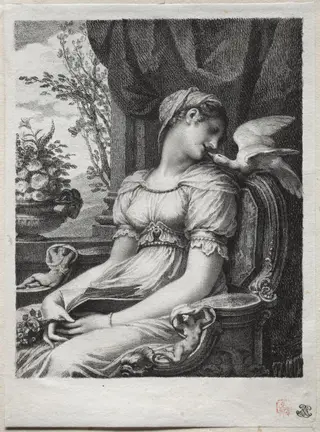 Meditation, by Pierre Paul Prud'hon, 1822