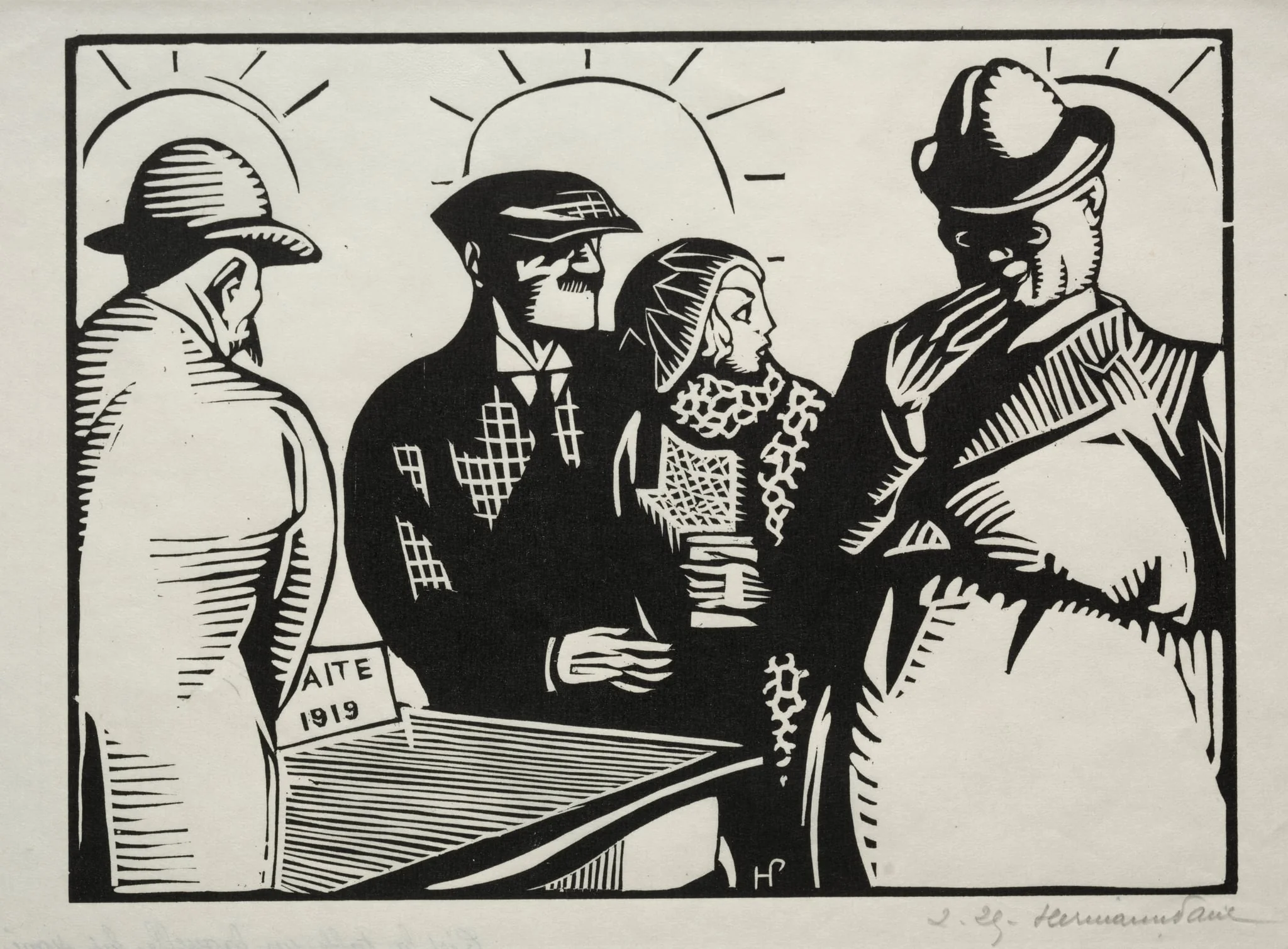 It is the Table on Which the Treaty of Versailles was Signed, detail