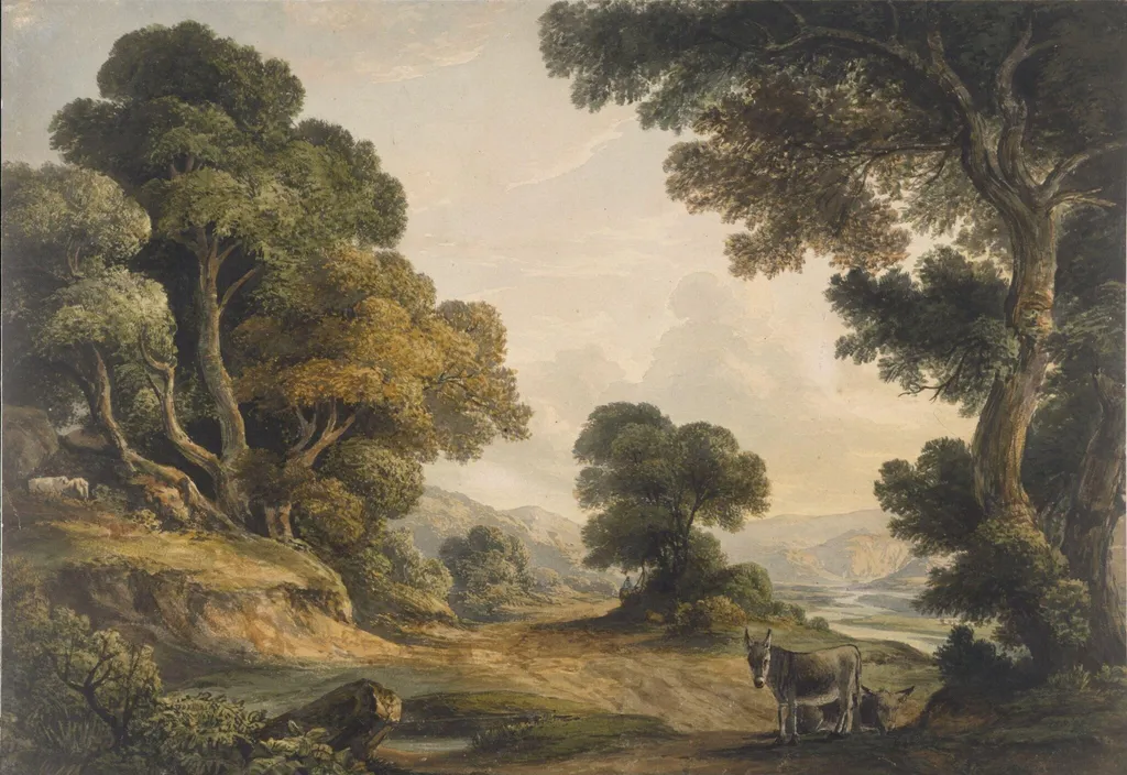 Mountain Landscape, by John Glover, watercolor, 1785
