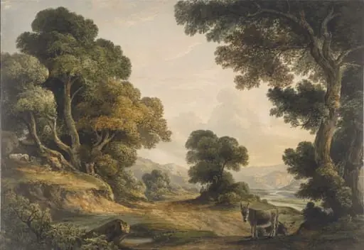 Mountain Landscape, by John Glover, watercolor, 1785