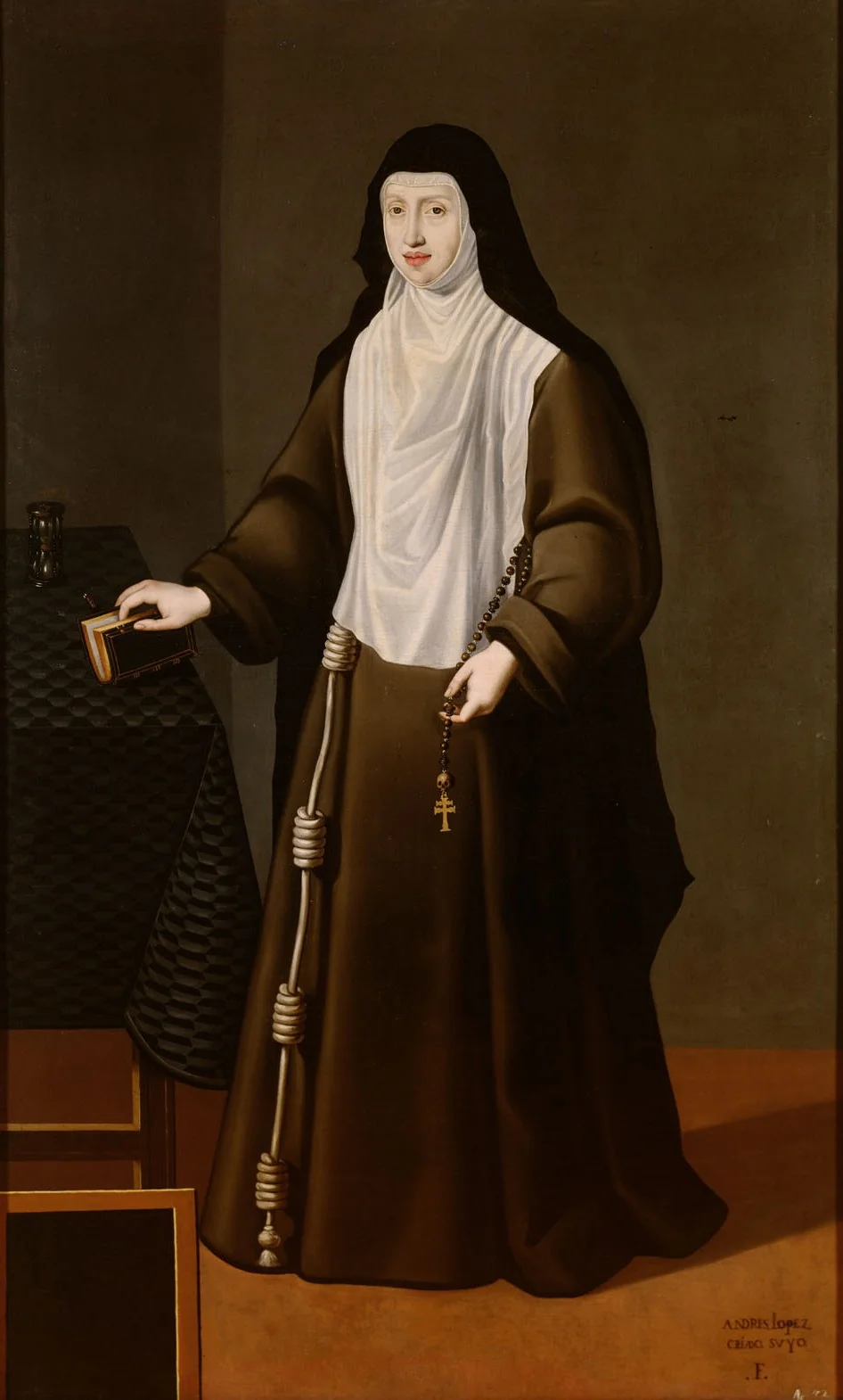 Erzherzogin Margarete (1567-1633), Tochter von Maximilian II. als Nonne in ganzer Figur, detail
