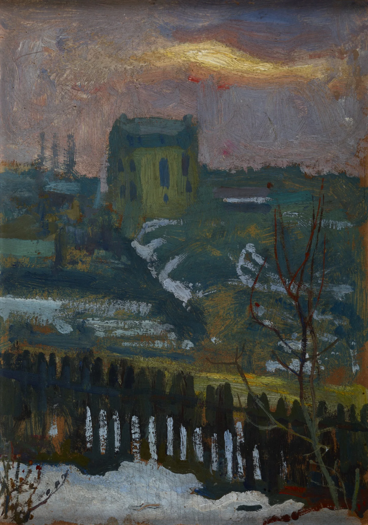 House in Winter, detail
