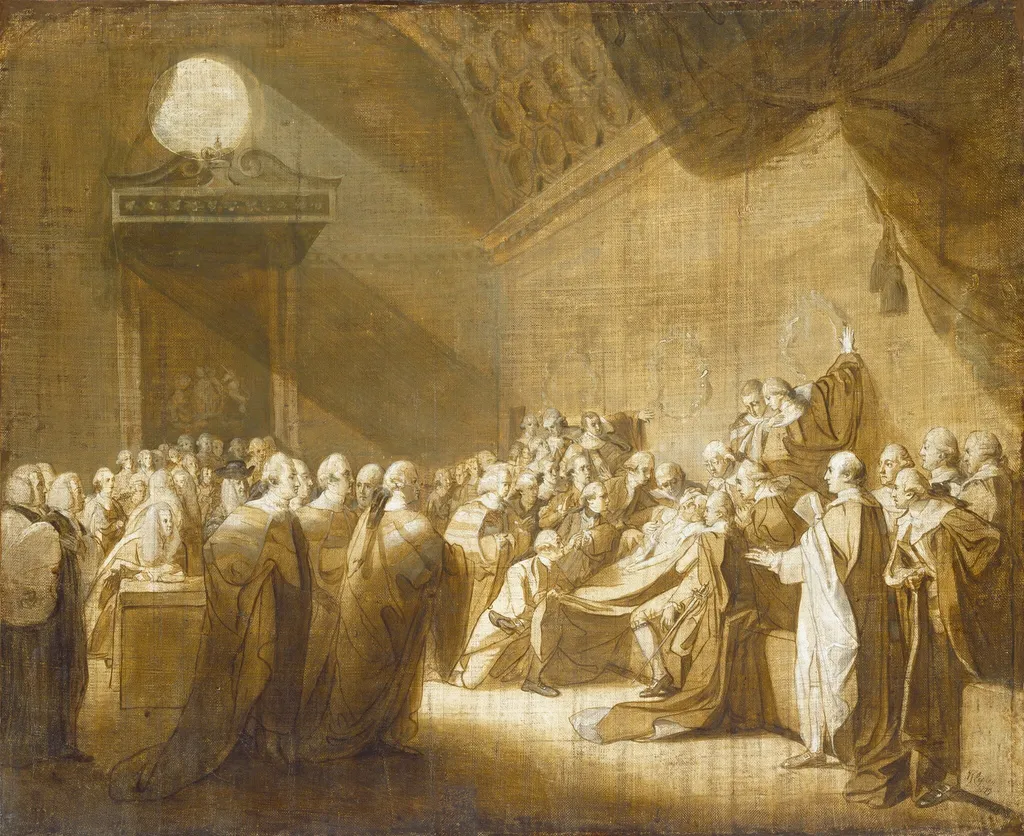 The Death of the Earl of Chatham, by John Singleton Copley, oil, 1779