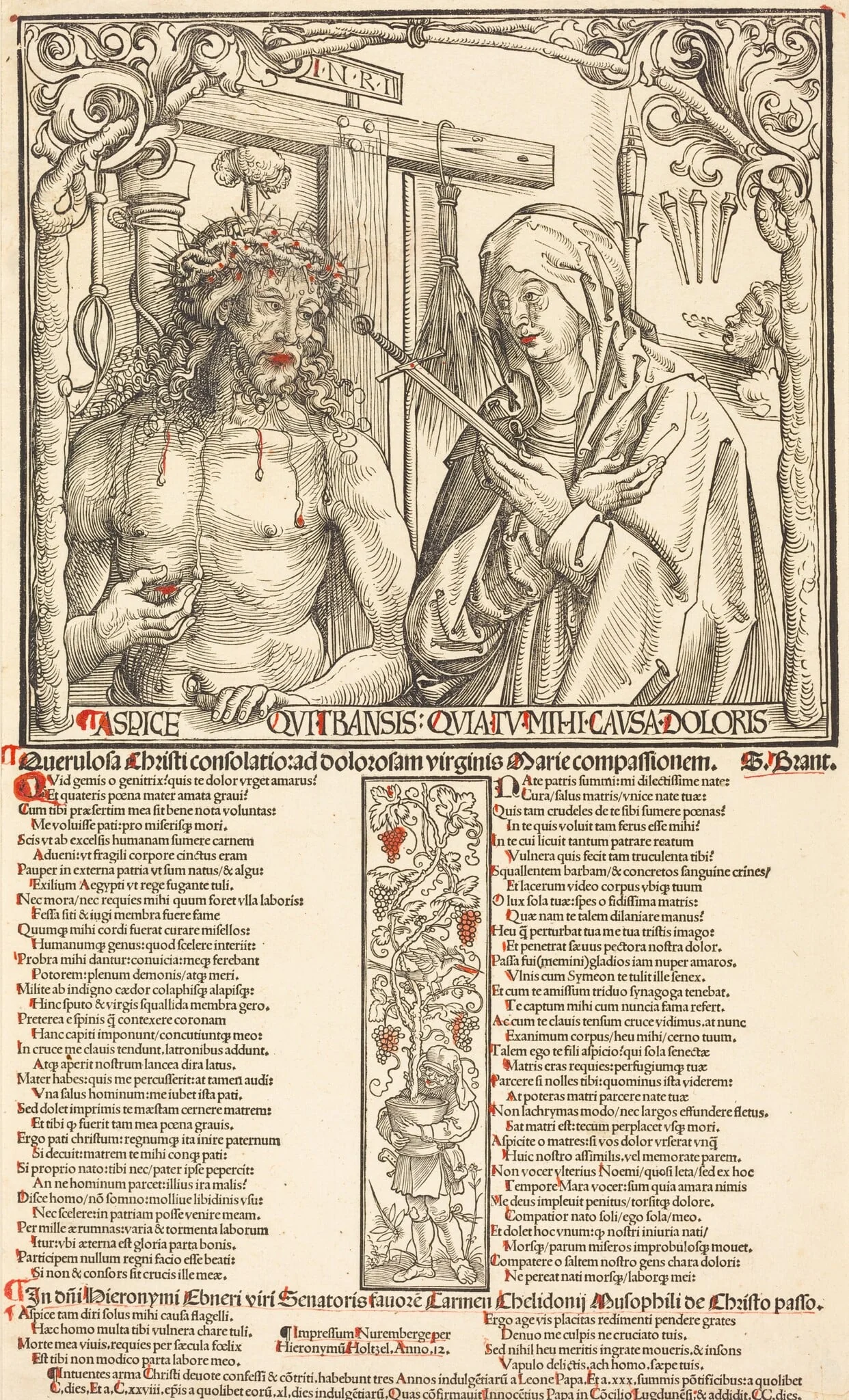 The Man of Sorrows and Mater Dolorosa, detail